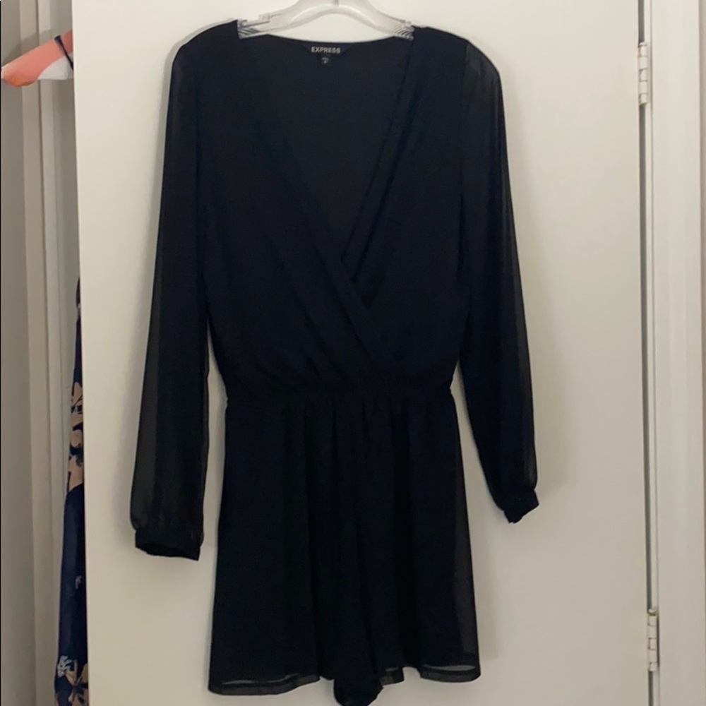 Long Sleeve V-Neck Romper